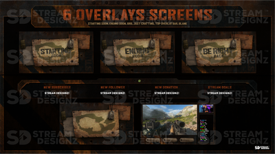 stream overlay package 6 overlay screens taskforce stream designz