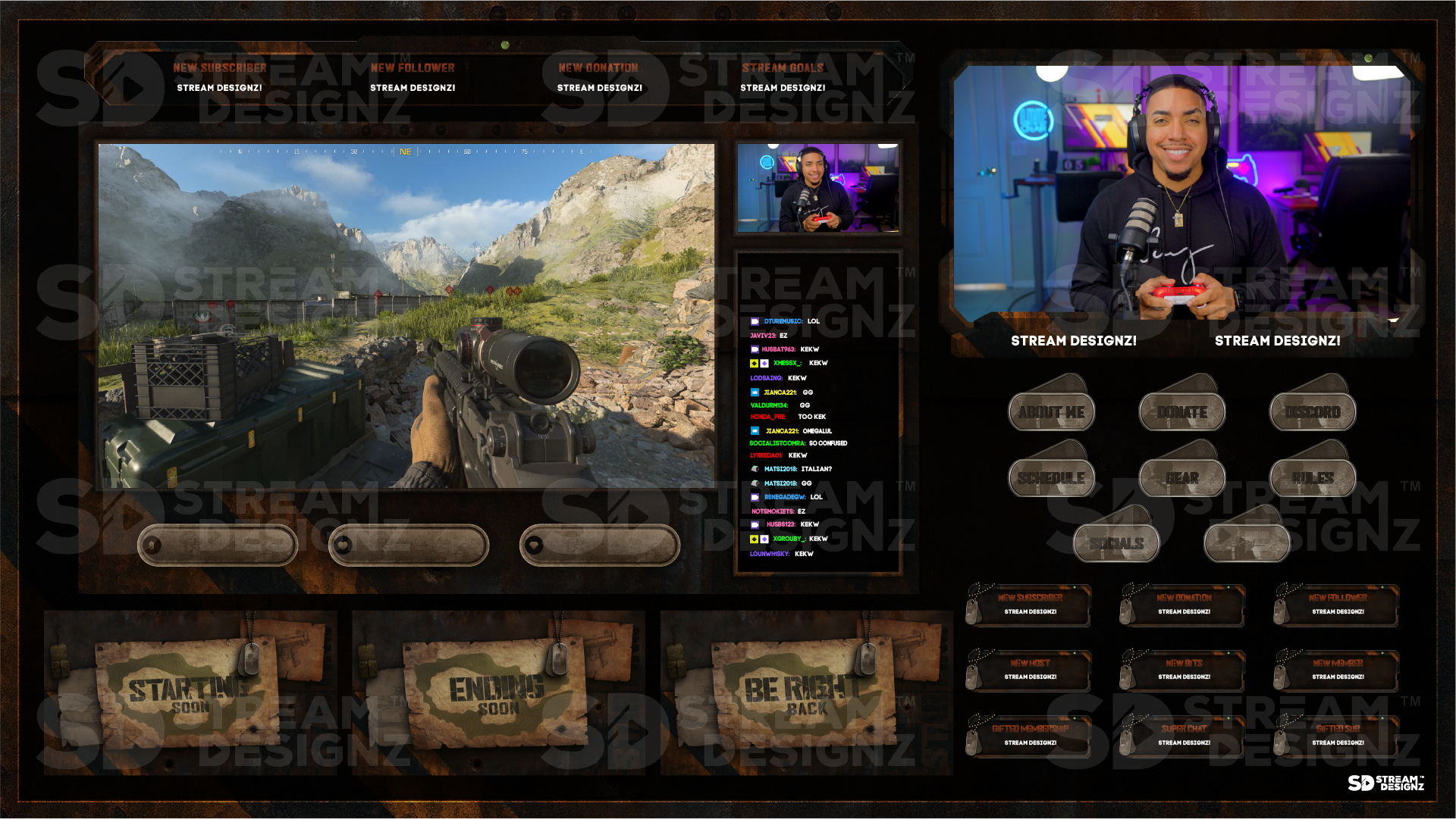 stream overlay package feature image taskforce stream designz