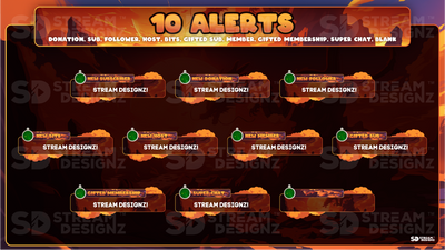 stream overlay package 10 alerts titan stream designz