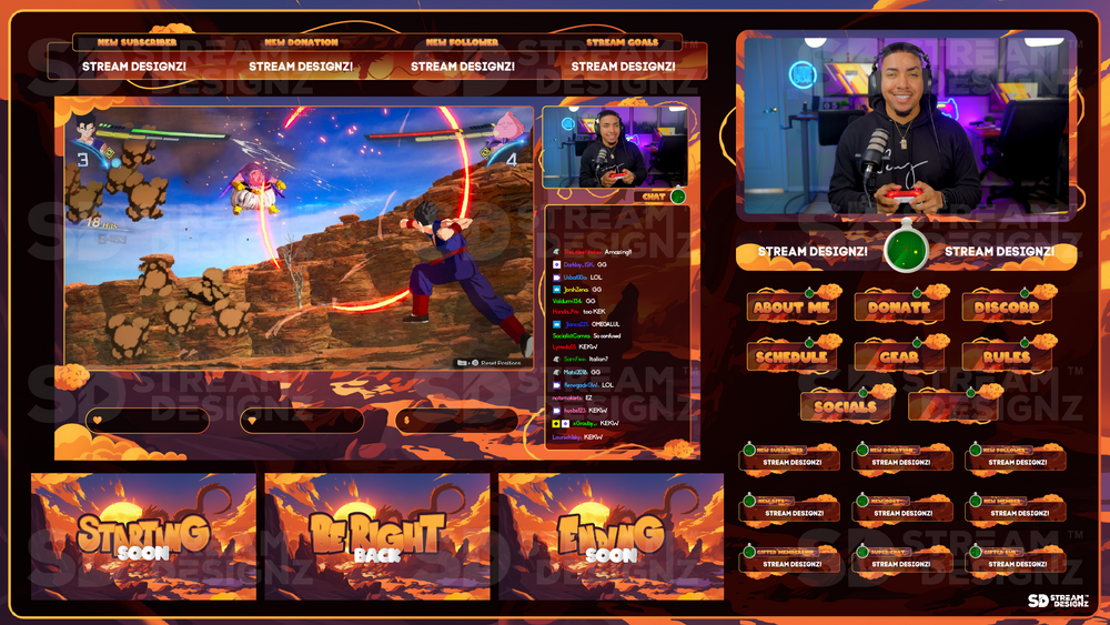 Non Animated Stream Overlay Package - Titan | Stream Designz