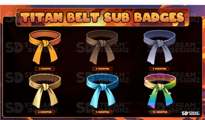 6 pack sub badges preview image titan belt stream designz