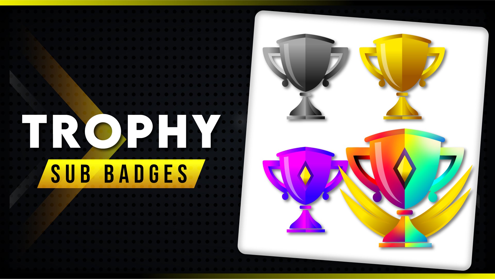 6 pack sub badges thumbnail Trophy stream designz