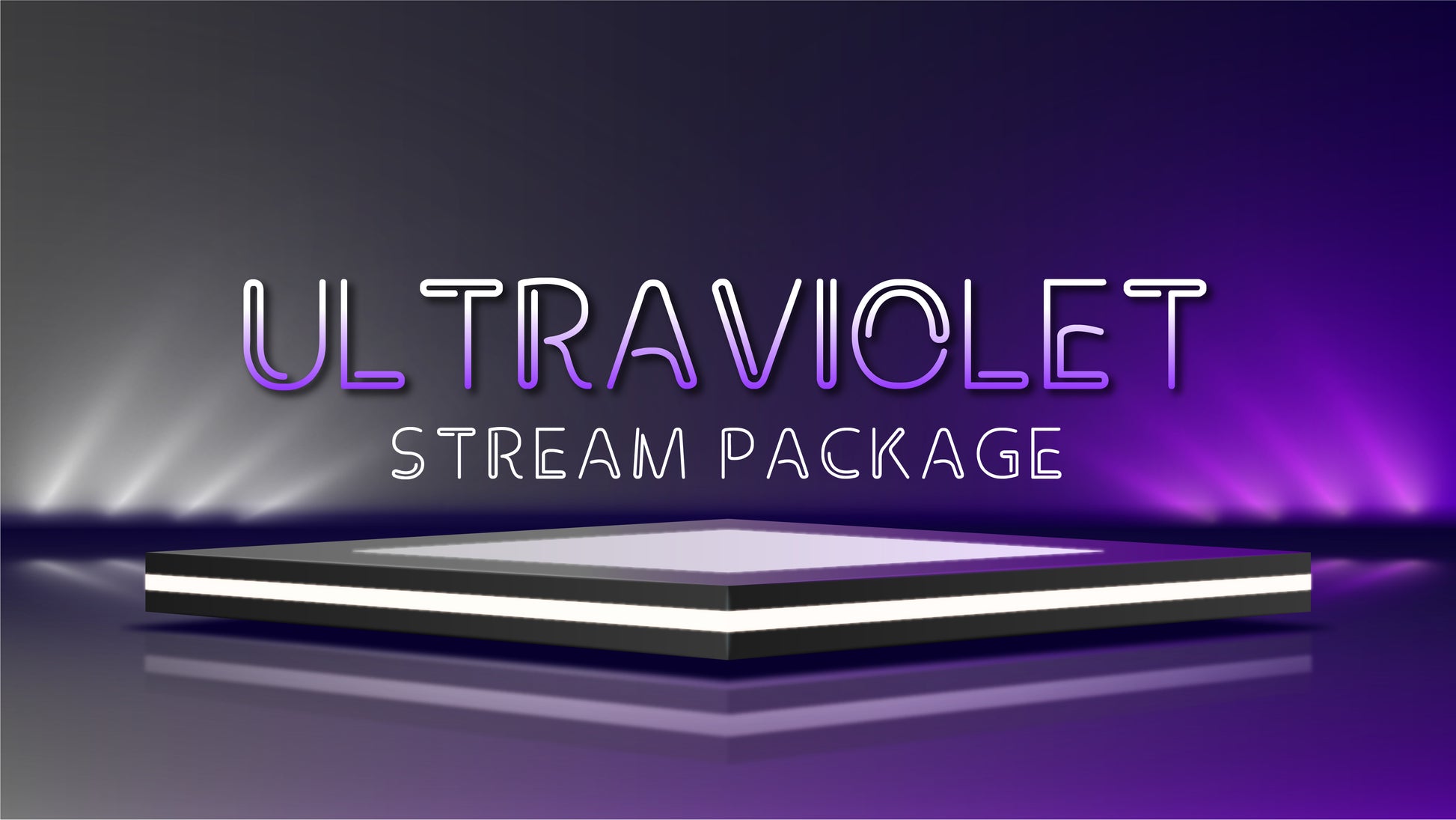 Animated stream overlay package Ultraviolet thumbnail stream designz