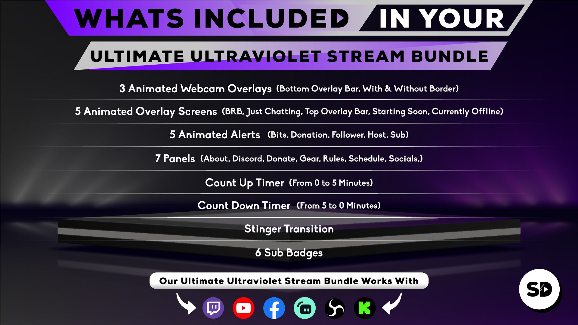 ultimate stream bundle ultraviolet whats included in your package stream designz
