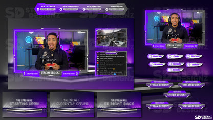 stream overlay package feature image ultraviolet stream designz