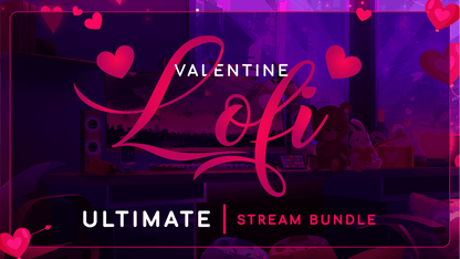 Ultimate stream package thumbnail valentine lofi stream designz