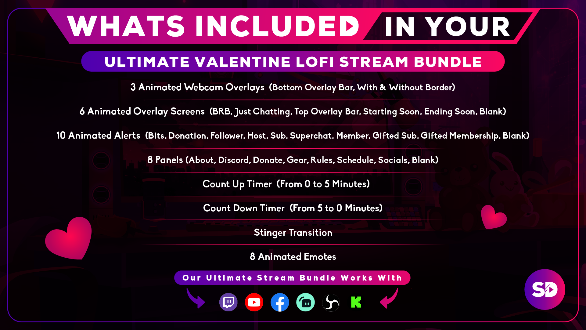 Ultimate stream package whats included in your bundle valentine lofi stream designz
