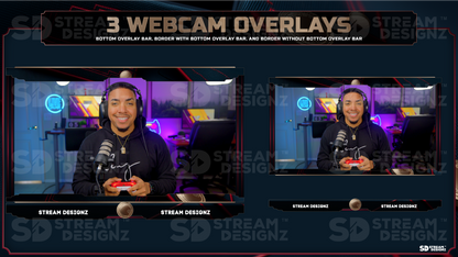 stream overlay package 3 webcam overlays valor stream designz