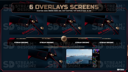 stream overlay package 6 overlay screens valor stream designz