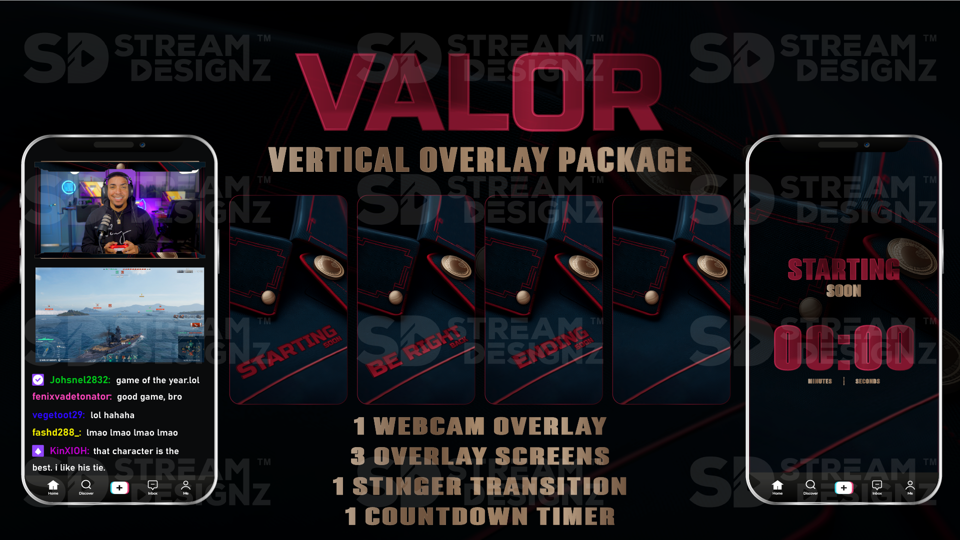 vertical stream overlay package feature image valor stream designz