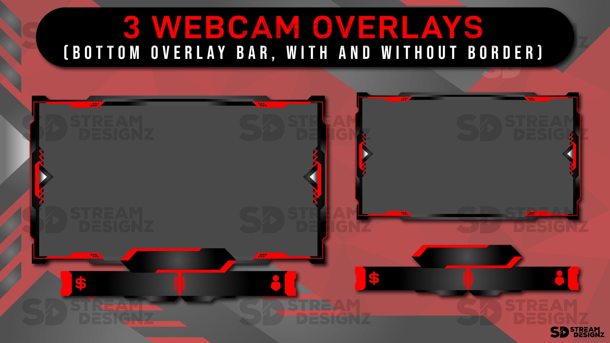Static stream overlay package velocity 3 webcam overlays stream designz