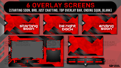 animated stream overlay package velocity 6 overlay screens stream designz