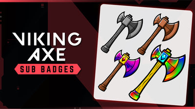 6 pack sub badges thumbnail viking axe stream designz