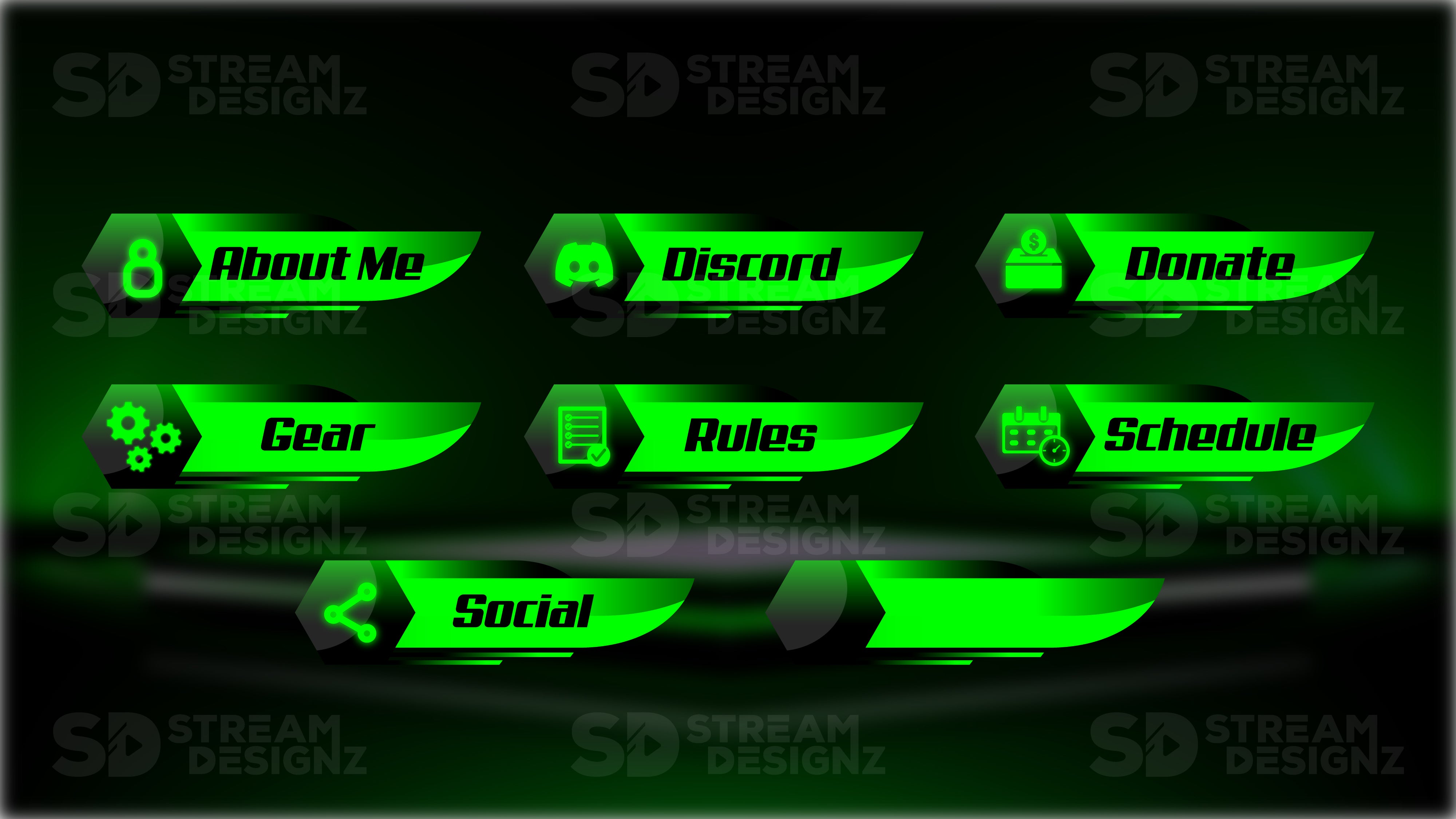 Twitch Panels - Vortex | Stream Designz