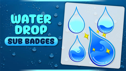 6 pack sub badges thumbnail water drops stream designz
