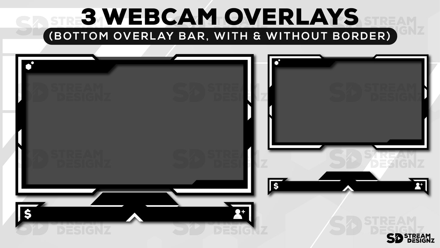 Animated Stream Overlay Package - "Onyx"