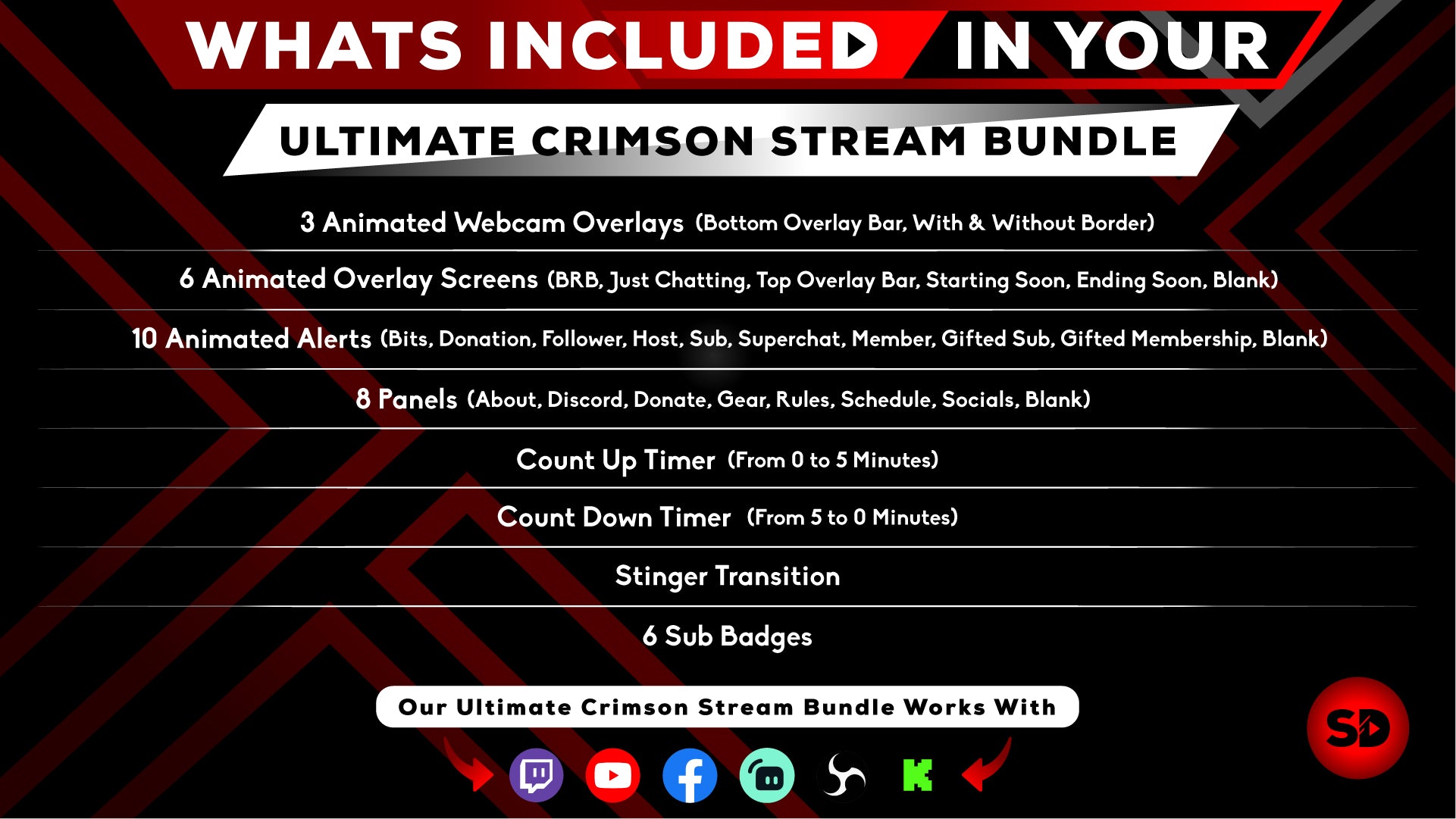 ultimate stream bundle crimson whats included in your package stream designz