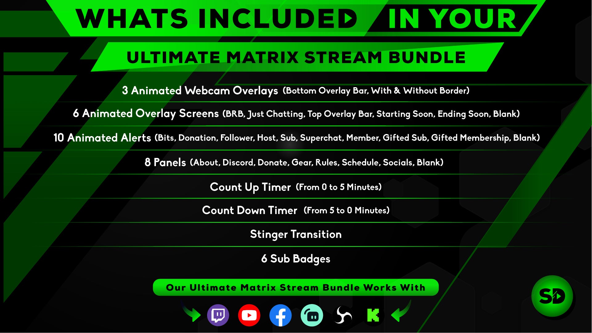 ultimate stream bundle matrix whats included in your package stream designz