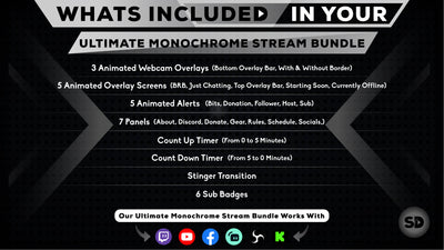 ultimate stream bundle monochrome whats included in your package stream designz