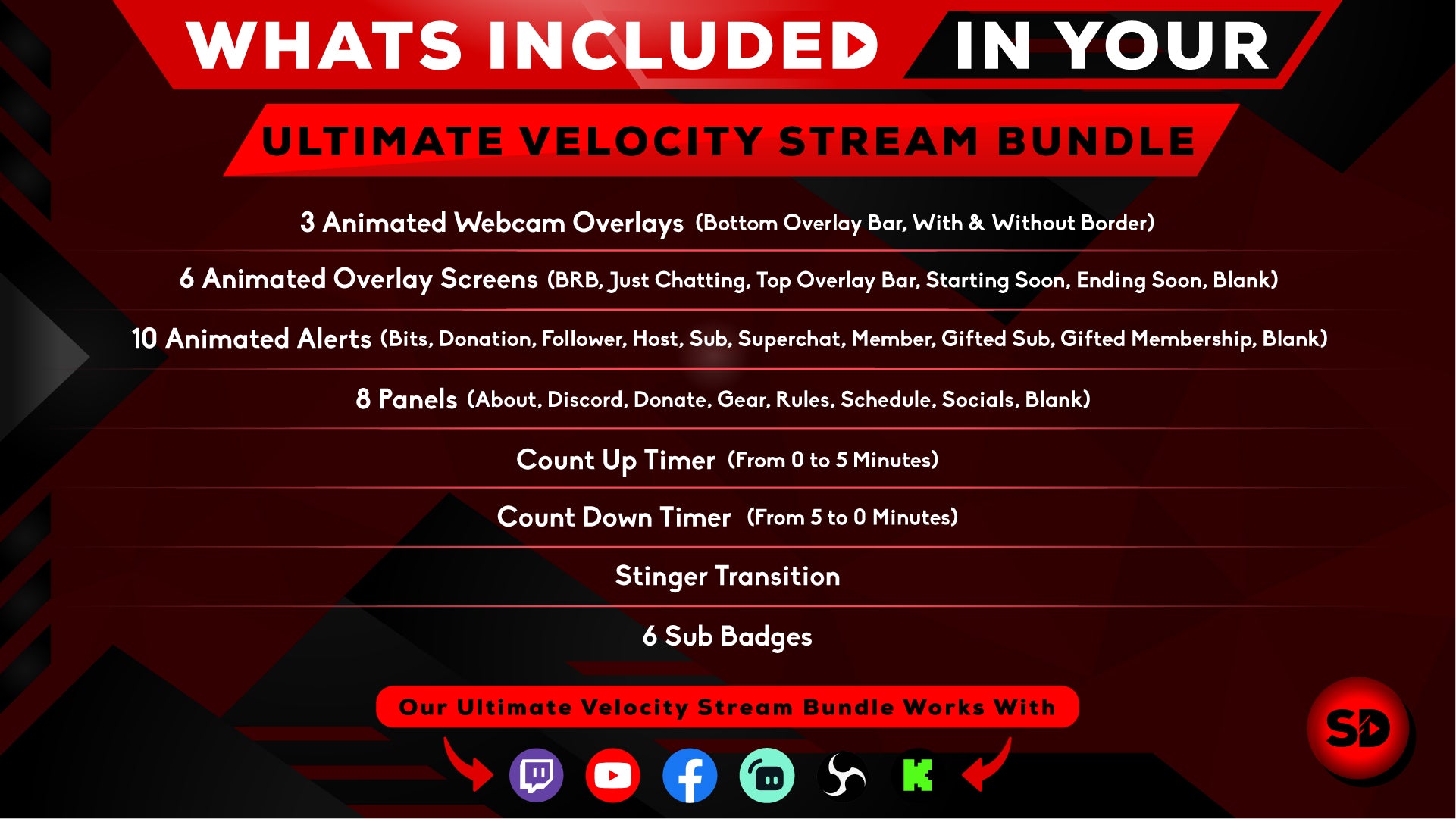 ultimate stream bundle velocity  whats included in your package stream designz