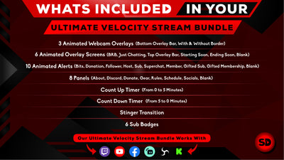 ultimate stream bundle velocity  whats included in your package stream designz