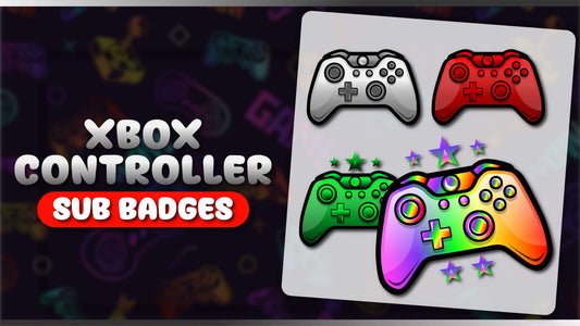 6 pack sub badges thumbnail xbox controller stream designz