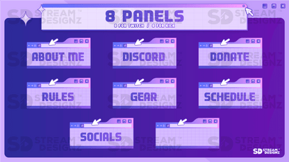 Ultimate stream package 8 panels y2k stream designz