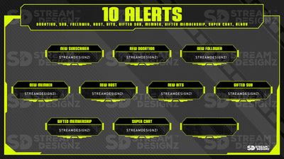 animated stream alerts 10 alerts hazard stream designz