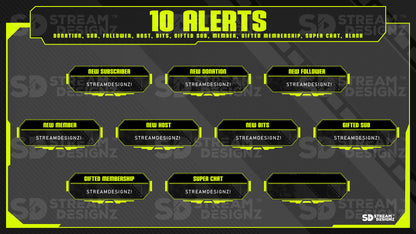 animated stream alerts 10 alerts hazard stream designz