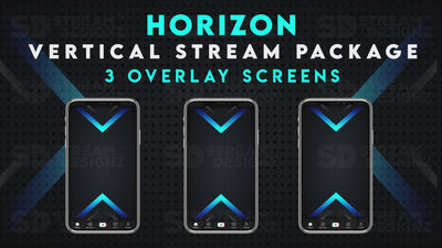 vertical stream overlay package 3 overlay screens horizon stream designz