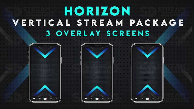 vertical stream overlay package 3 overlay screens horizon stream designz