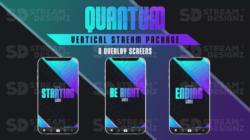 vertical stream overlay package 3 overlay screens quantum stream designz
