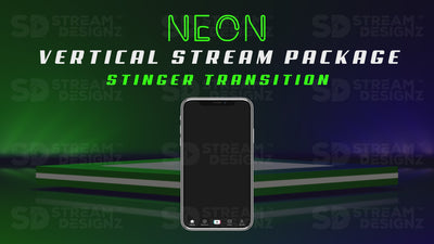 vertical stream overlay package stinger transition neon stream designz