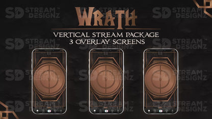 vertical stream overlay package 3 overlay screens wrath stream designz