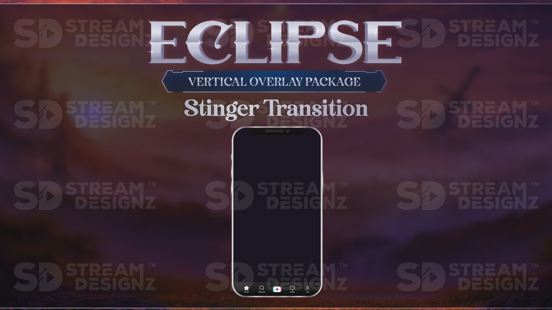 vertical stream overlay package stinger eclipse stream designz