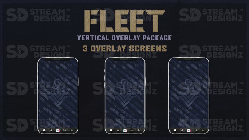 vertical stream overlay package 3 overlay screens fleet stream designz