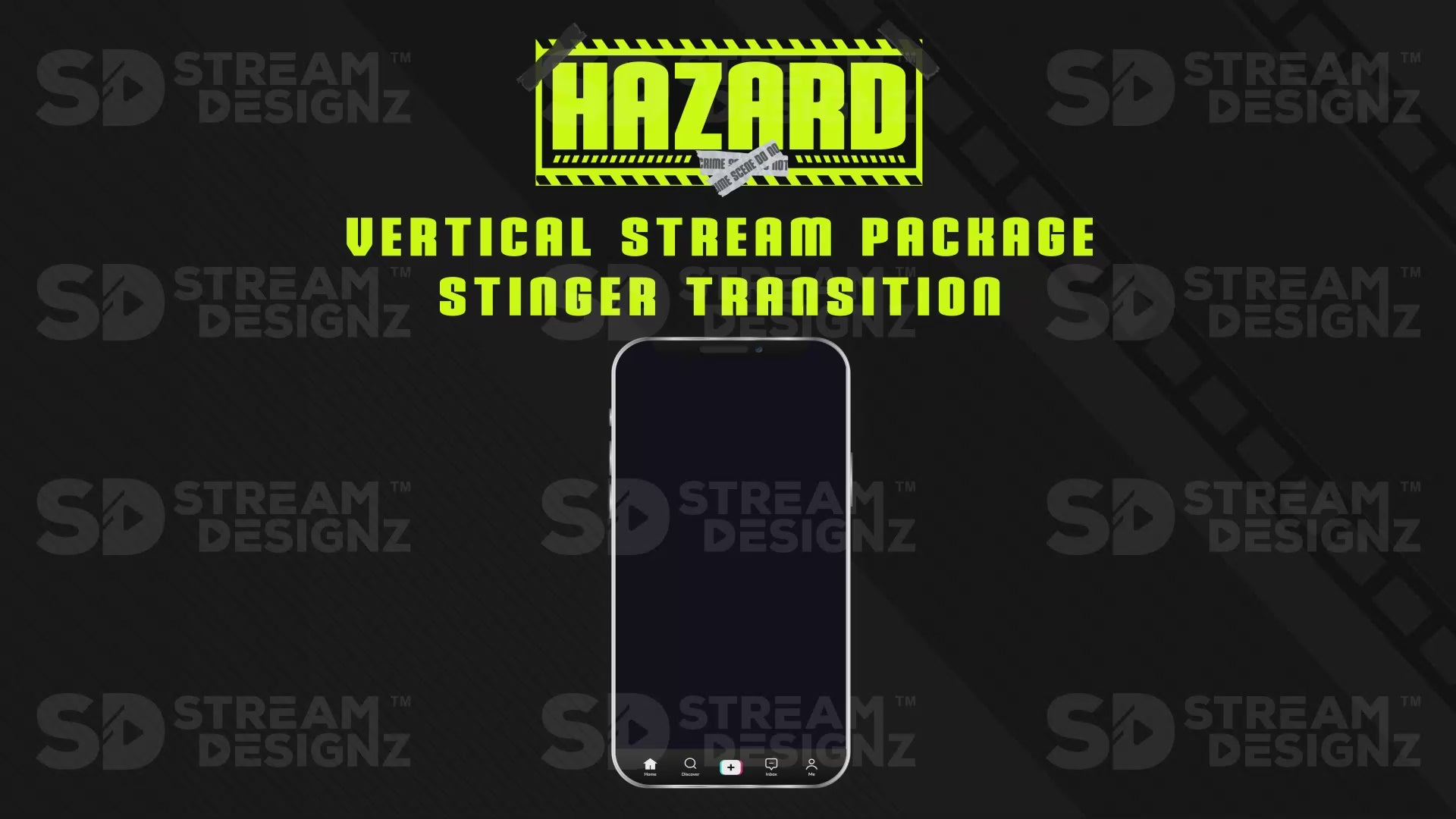 vertical stream overlay package stinger transition hazard stream designz