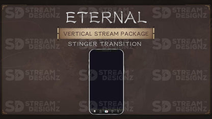 vertical stream overlay package stinger transition eternal stream designz