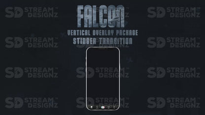 vertical stream overlay package stinger transition falcon stream designz