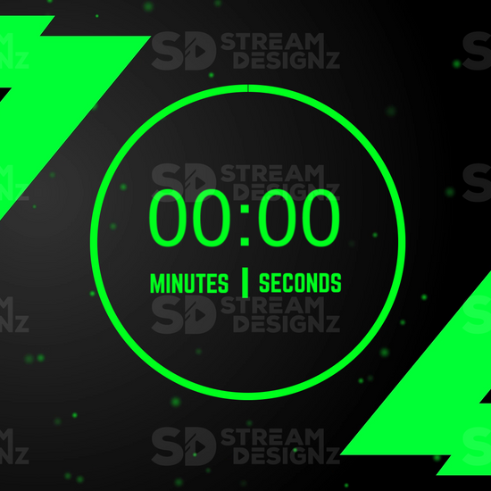 5 minute count up timer matrix preview video stream designz