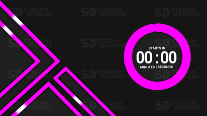5 minute count up timer pink bliss preview video stream designz