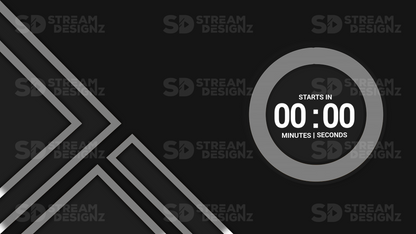 Stream Count Up Timer Overlay - "Silhouette"