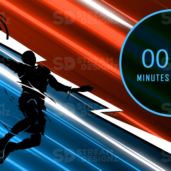 5 minute count up timer buckets preview video stream designz