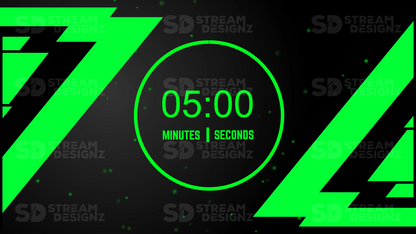 5 minute countdown timer matrix preview video stream designz