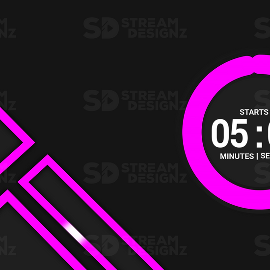 5 minute countdown timer pink bliss preview video stream designz