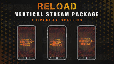 vertical stream overlay package 3 overlay screens reload stream designz