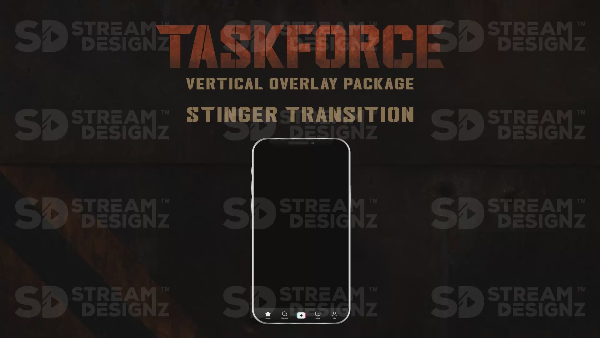 vertical stream overlay package stinger transition taskforce stream designz