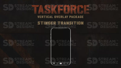 vertical stream overlay package stinger transition taskforce stream designz