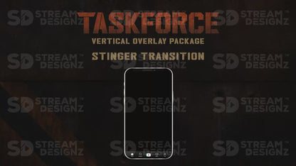 vertical stream overlay package stinger transition taskforce stream designz