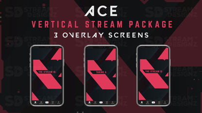 vertical stream overlay package 3 overlay screens ace stream designz